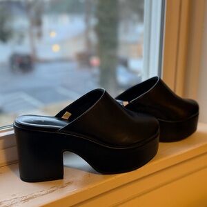 Target Black Platform Mules - a new day